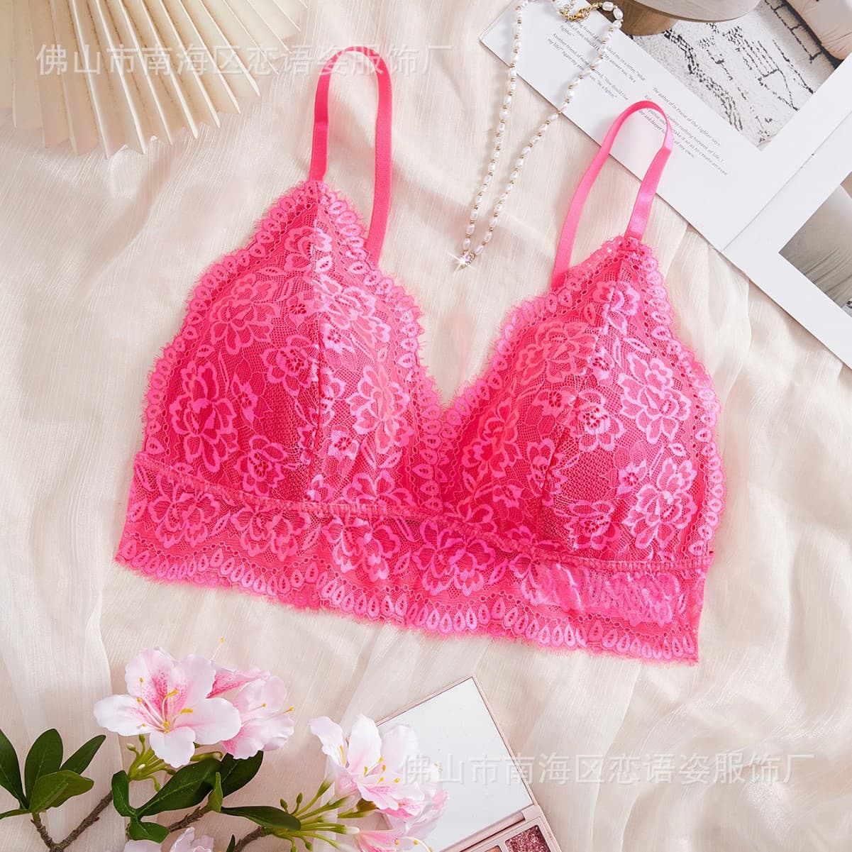 Plus Size New Fashion Sexy Lace Trim Lingerie Sleepwear