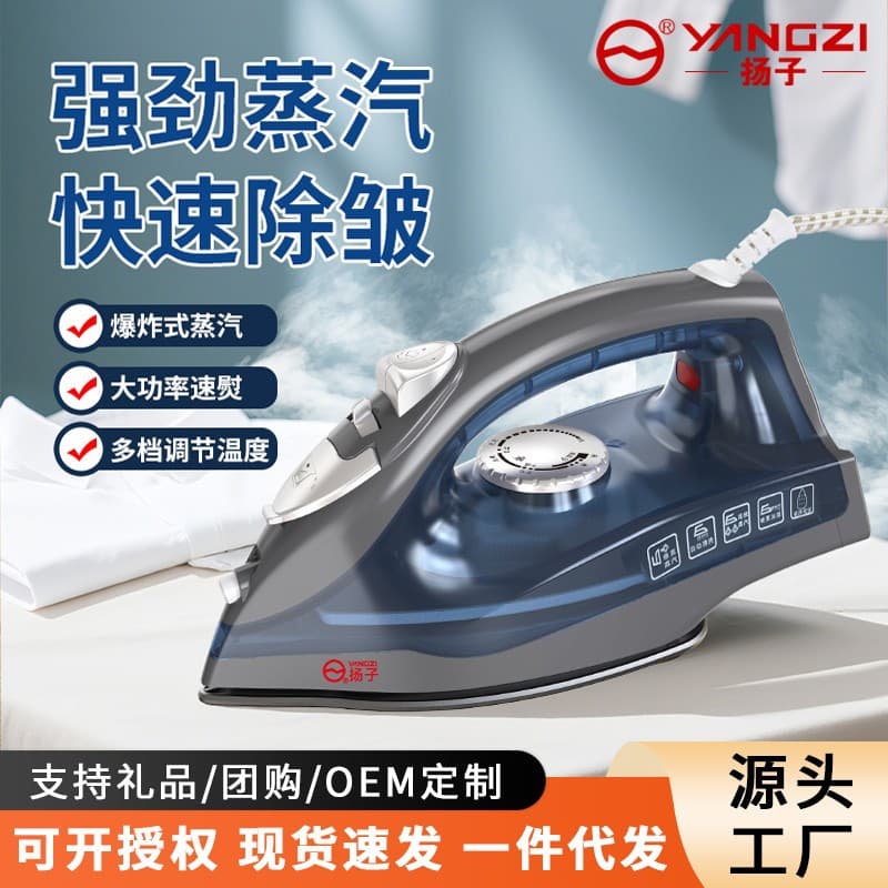 Yangzi Steam Electric Iron 5-Temperature Adjustable Home Small Steam Iron Handheld High Power Dry and Wet Dual Use