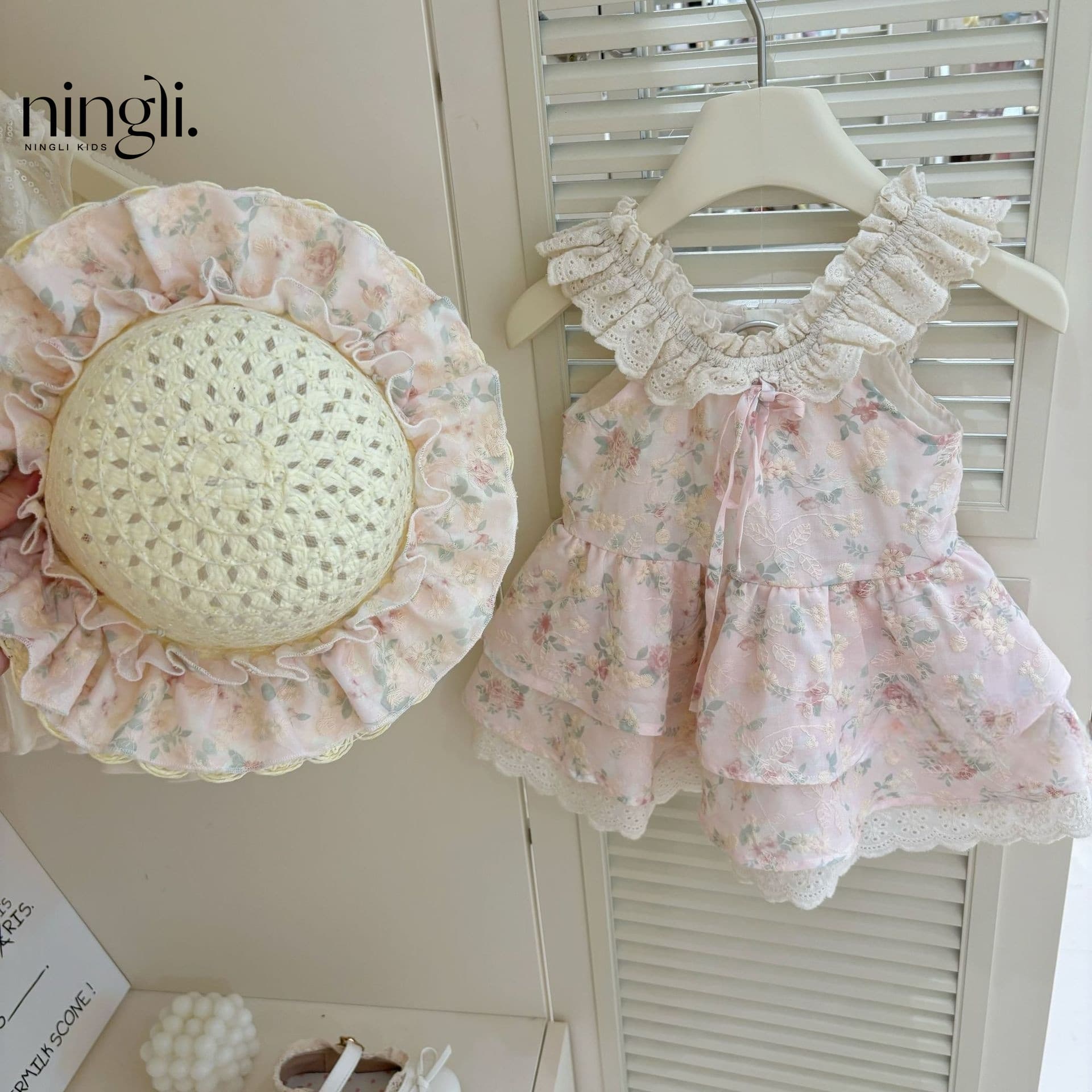 Ningli Girls' Fashionable Summer Dress New Style Children's Sweet Sleeveless Dress Baby Cake Dress Elegant Fairy Dress