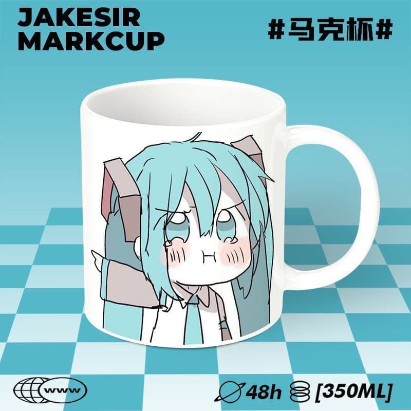 Hatsune Miku Ceramic Water Cup High-Appearance Mug Office Desktop Ornament Coffee Tea Cup Gift for Women