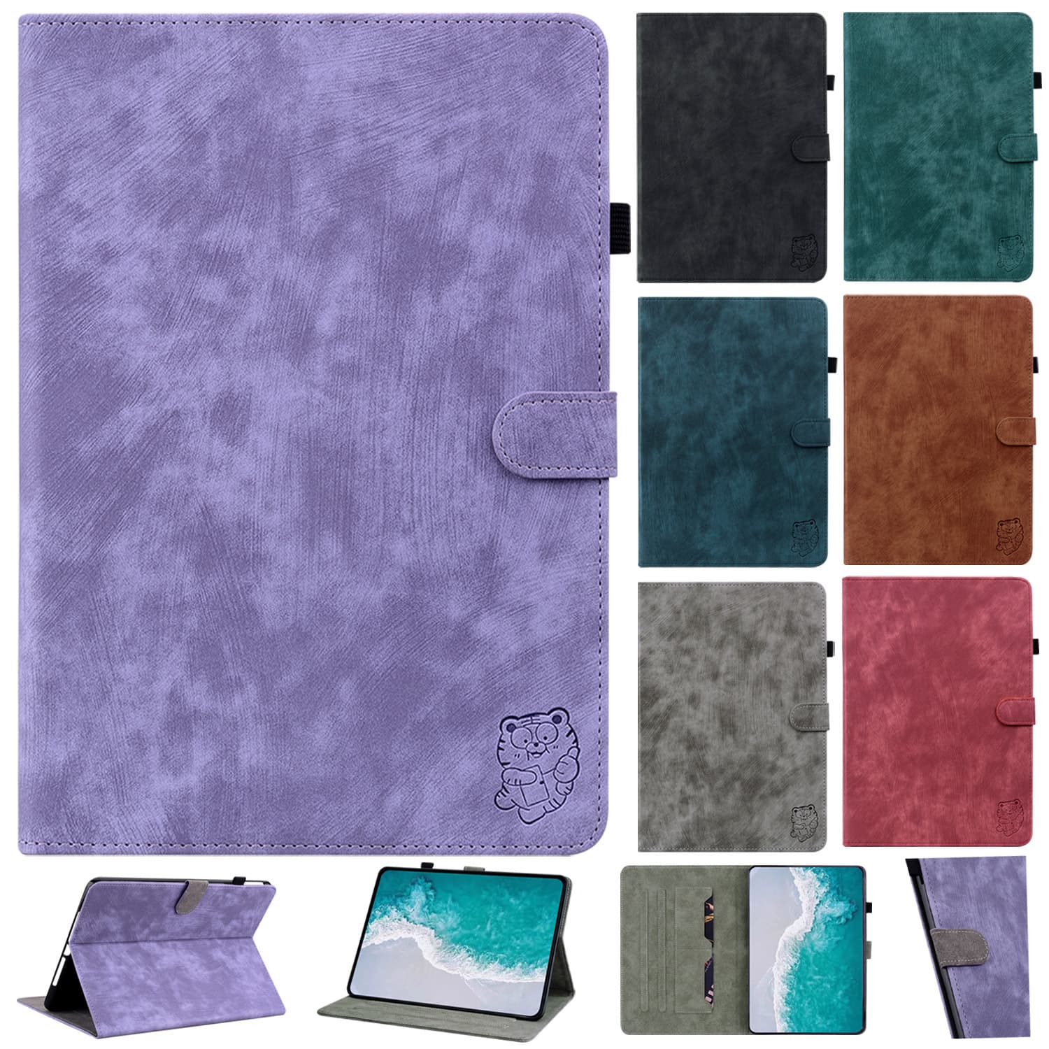 Suitable for Infinix Xpad 11-inch tablet leather case Honor Pad X9A matte cartoon card holder case