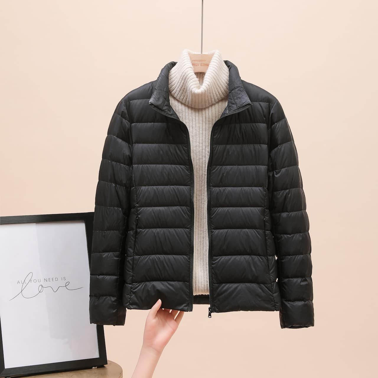 Cross-border TikTok Down Jacket Women's Short Lightweight Thickened Student Korean Style Bestseller White Duck Down Warm Coat