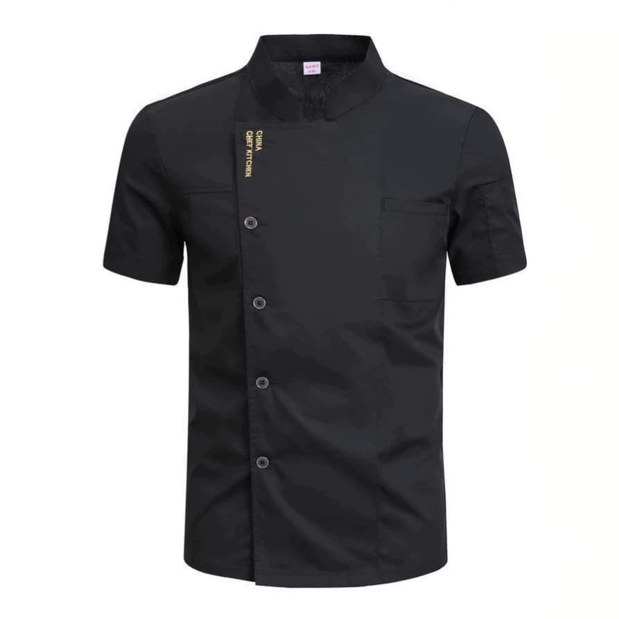 Cross-border Chef Workwear Short Sleeve Summer Breathable Mesh for Restaurant Hotel Kitchen Baking Chef Uniform with Logo