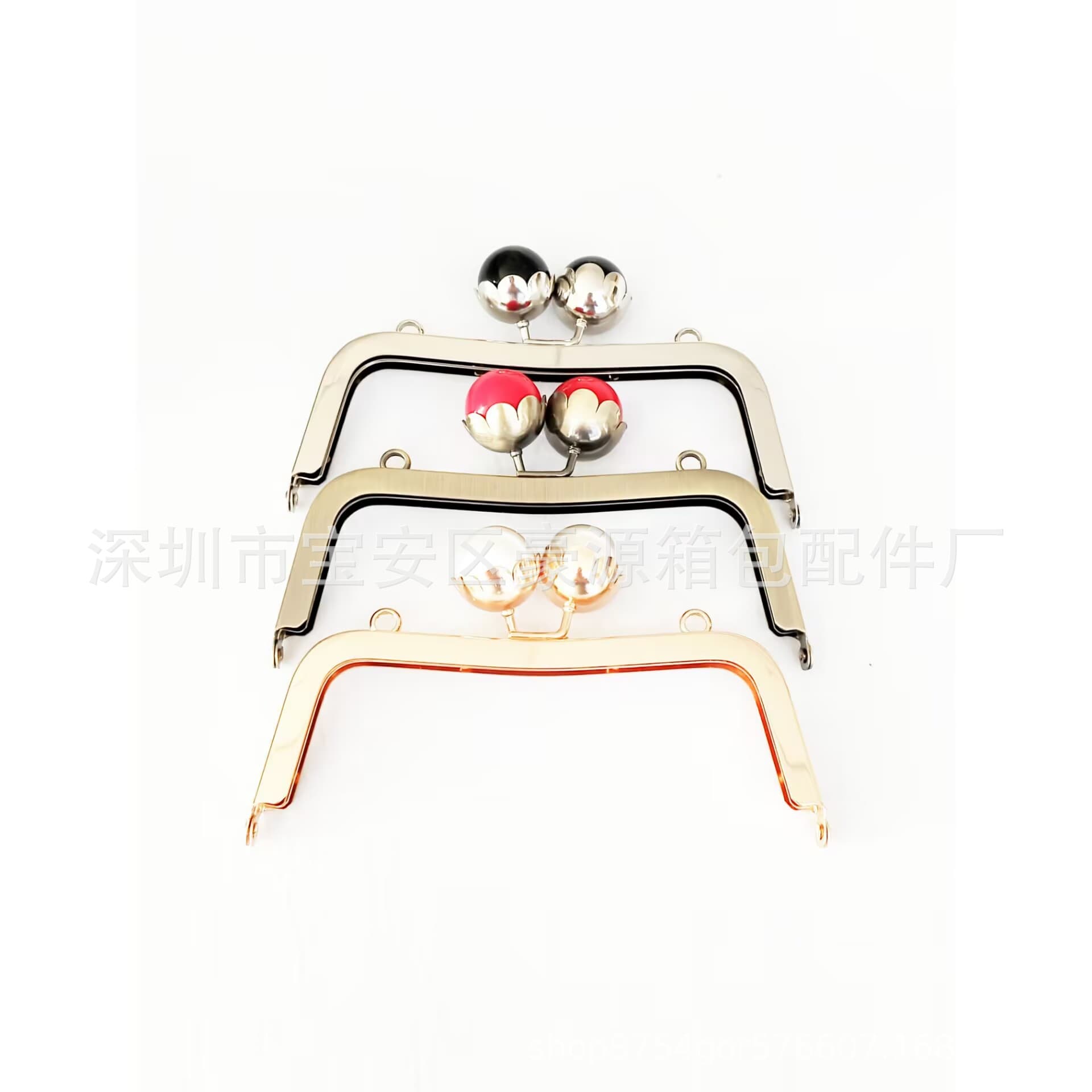Screw Hole】16.5cm Concave Waist Smooth Large Lotus Head Lotus Mouth Clasp 25mm Pearl Hand-Pressed Hole with Screws