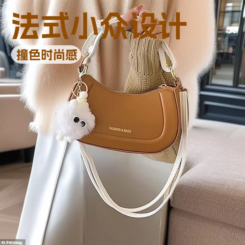 French Style Mini Handbag for Women Autumn/Winter 2026 New Trendy Shoulder Crossbody Bag Versatile Ins Vintage A Saddle E8