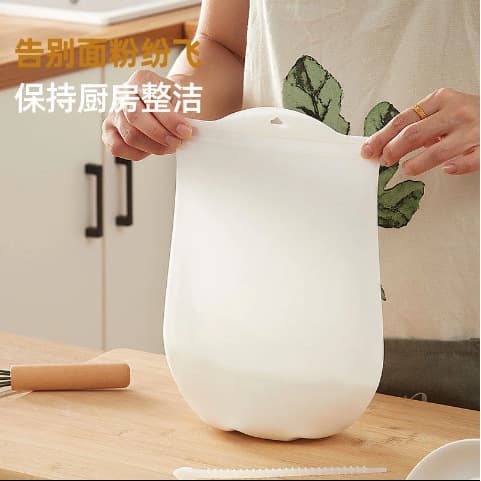 Large-sized silicone dough kneading bag, thickened, non-stick for home baking, fermenting, and proofing, food-grade