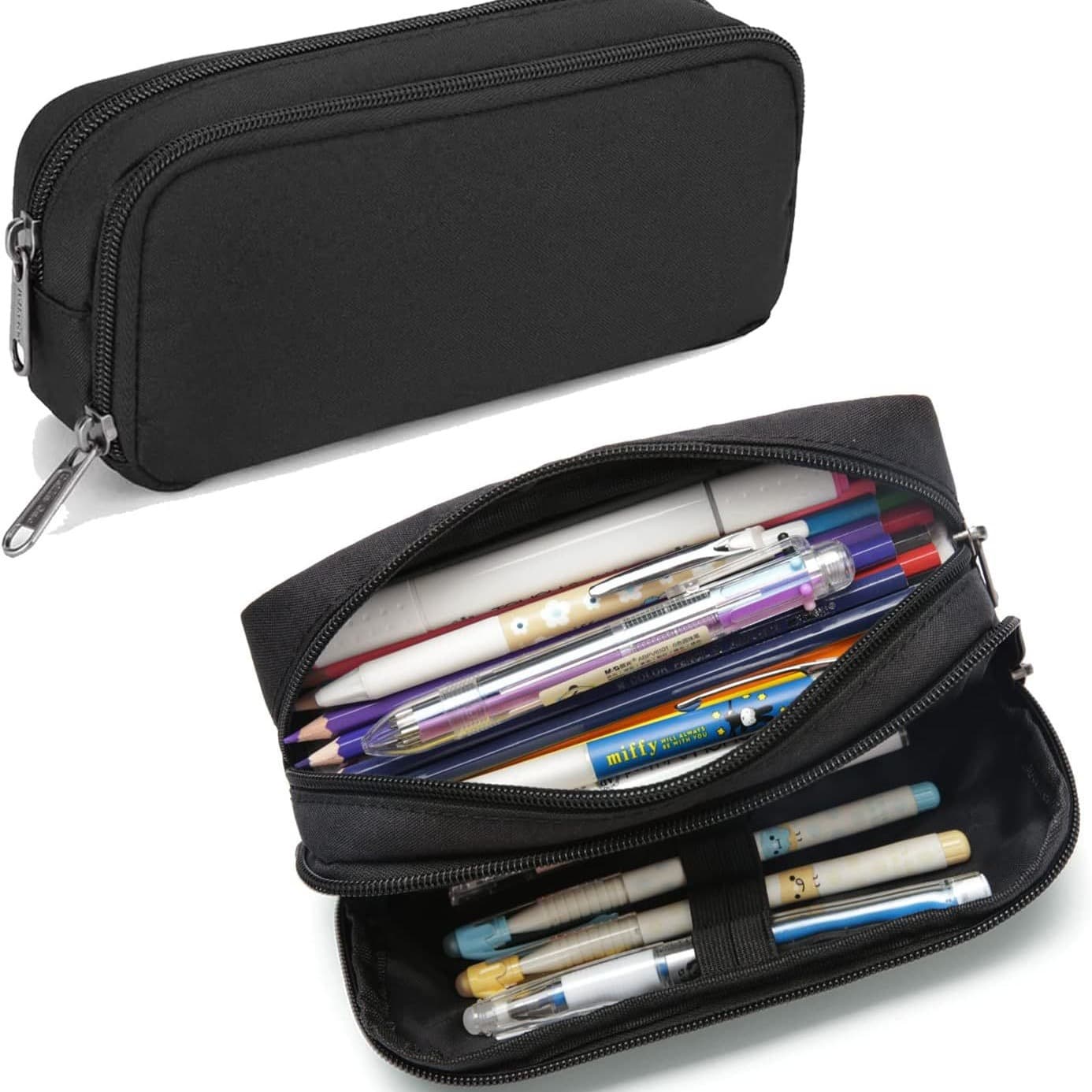 New Large Capacity Pencil Bag Aesthetic Pen Case Office Stationery Storage Bag Casual Sturdy Multifunctional Stationery Bag