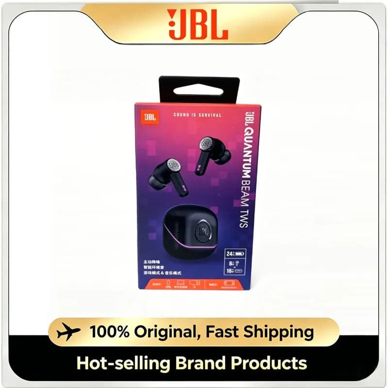 JB.L QUANTUM BEAM TWS Wireless Gaming Earbuds ANC Noise Can