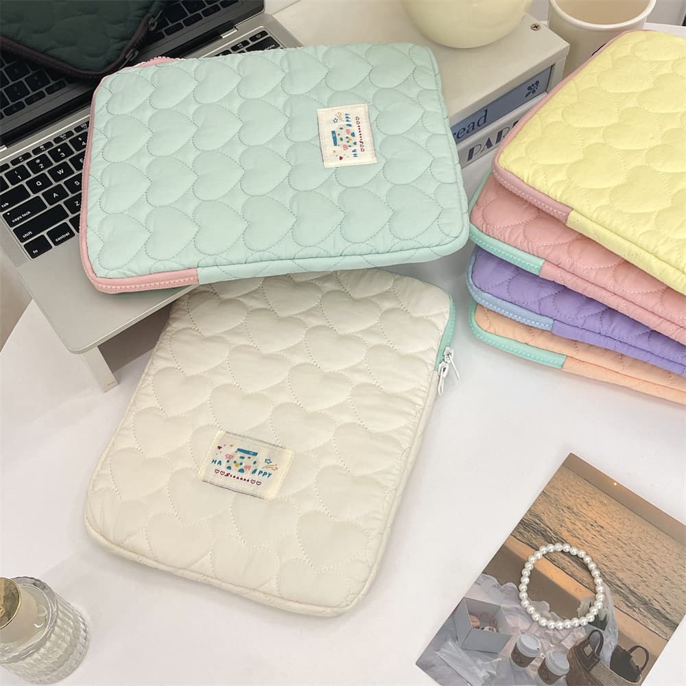 41251 Korean-style soft iPad sleeve, 11-inch tablet bag, 14-15 inch laptop storage bag