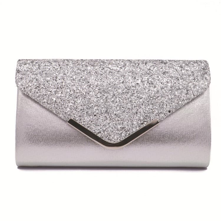 Cross-Border Amazon Fashion High-End Sequin Evening Bag Cosmetic Bag Evening Bag Shiny Color Clutch Bag Wholesale