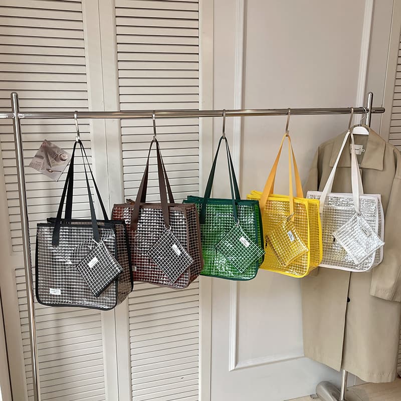 Shoulder Bag, Storage Bag, Gym Yoga Bag, Large Capacity Mesh Waterproof Beach Bag, Shopping Bag, Handbag