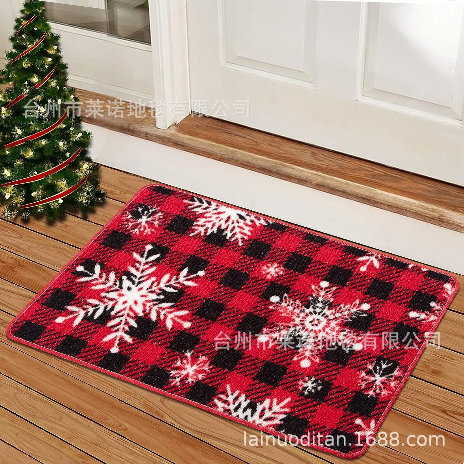 Manufacturer's new Christmas floor mats, holiday decoration floor mats, entry door wear-resistant floor mats, factory wholesale