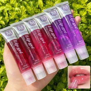 Cross-border Hot Selling Transparent Lip Oil Moisturizing High Gloss Lip Gloss Soft Tube Fruit Flavored Lip Oil Cross-border Cosmetics