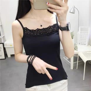 Women's Lace Camisole Top, Inner Layer or Outerwear, Versatile Basic Vest, Sexy Trendy Style