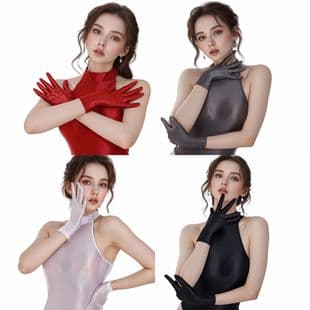 New Aurora Women's Round Light Transparent Smooth Sexy Mysterious Witch Game Lingerie Gloves