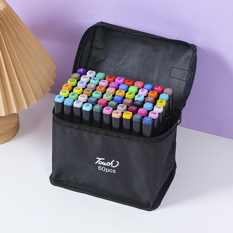 Dual-tip Alcohol Oil-based Marker Pen Set, Quick-drying, Covering, Professional Drawing Art Supplies