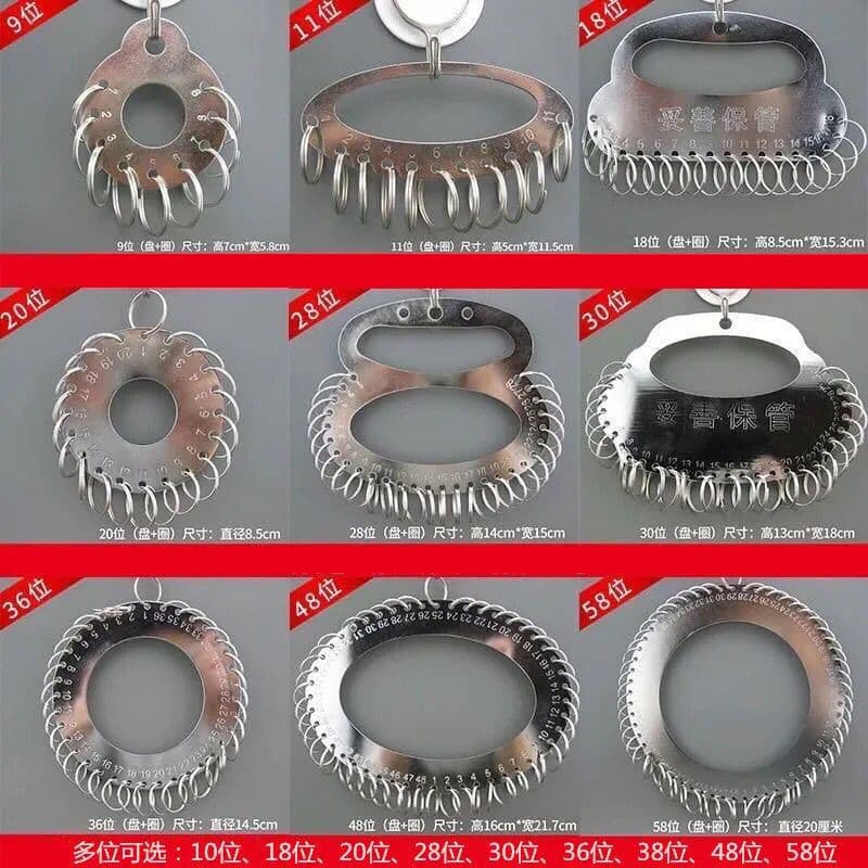 Metal Key Tag Key Ring Organizer Labeled Key Fob Classification Management Keychain Lock Key Tag String