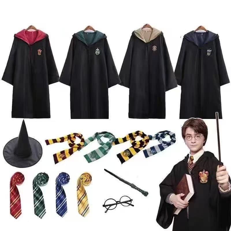 Harry Potter Academy Robe Halloween Costume Role Play Children Adult Clothes Cosplay Magic Robe