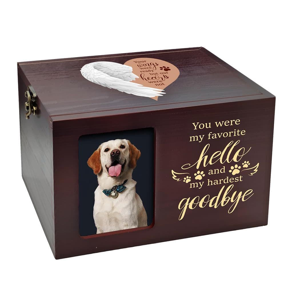 Cross-border Wooden Pet Urn Pet Memorial Supplies Sliding Lid Solid Wood Cremation Box for Deceased Cats and Dogs