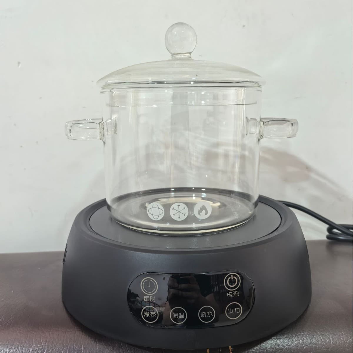 Solid Cover Hydrosol Distillation Glass Pot Large Capacity Borosilicate Distiller Hydrosol Double Ear Heat Insulated Glass Pot