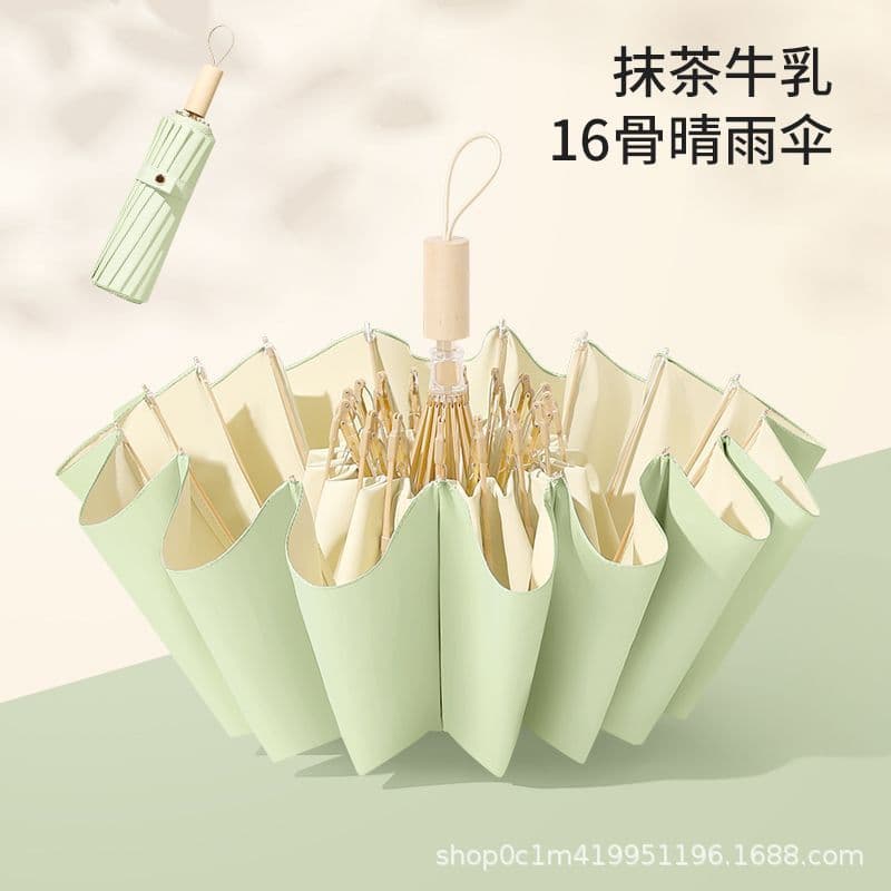 Large Thickened Umbrella Sunscreen UV Protection Rain or Shine Women's Sun Umbrella Manual Folding Sunshade Umbrella Men's Wholesale