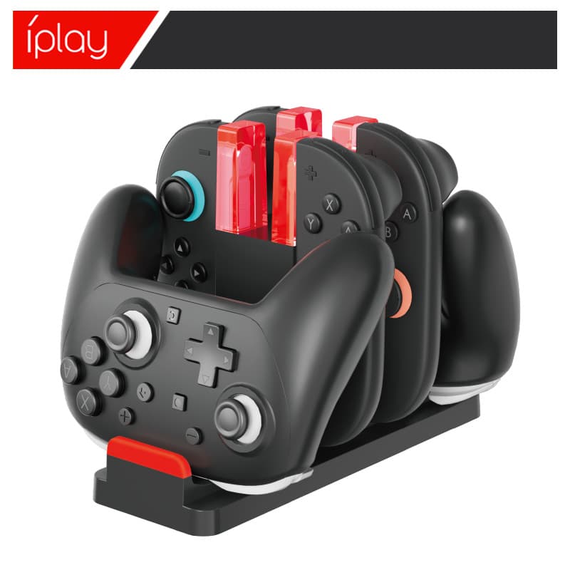 Compatible Switch2 Controller Dual Charging Stand with Green LED Indicator, Fast Charging for Switch2 Controllers