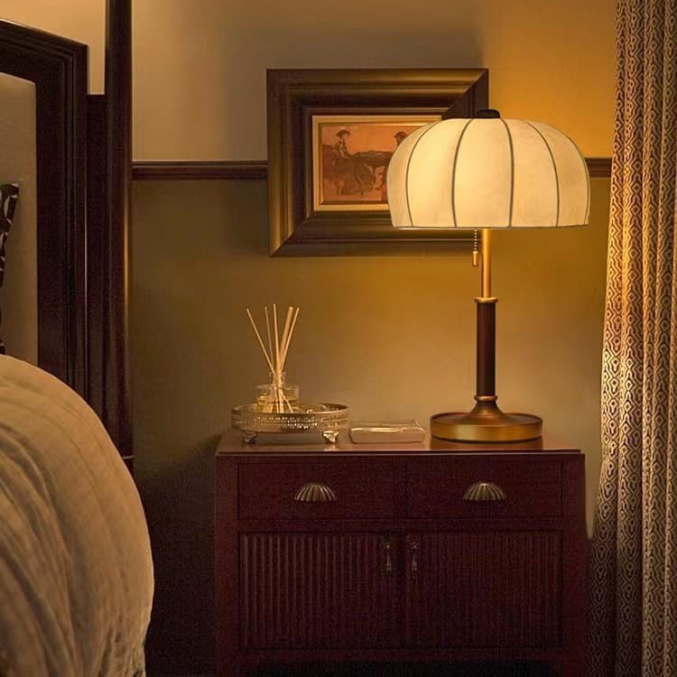 French Vintage Table Lamp, American Minimalist Wabi-Sabi Style, Living Room Bedroom Bedside Study, High-End Design Ambient Lamp