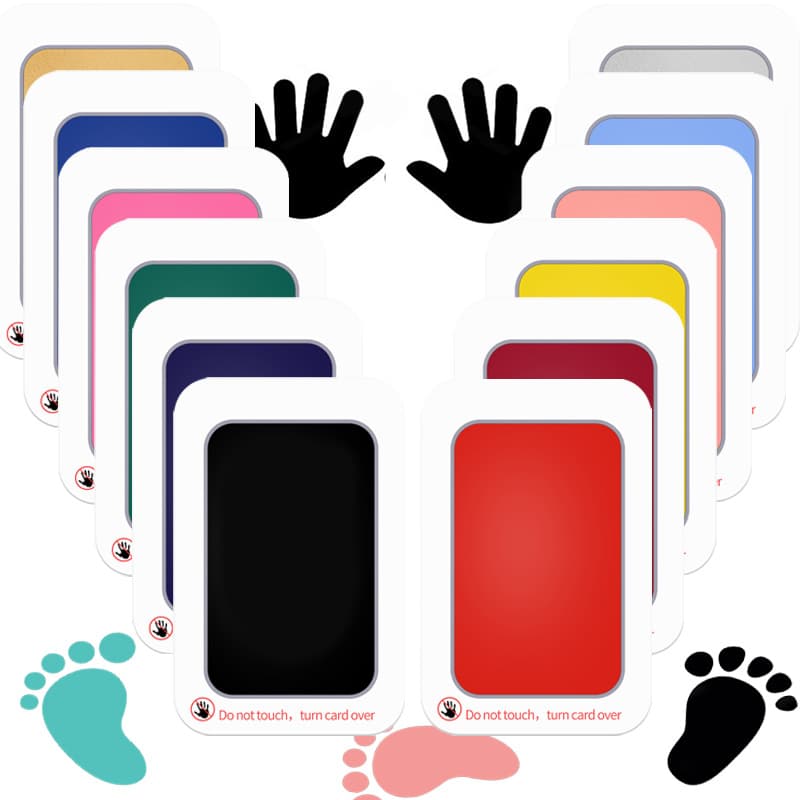 Cross-border baby footprint inkpad, non-stick, wash-free, prevents cross-infection, hand and footprint keepsake inkpad