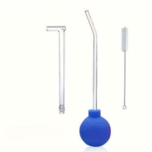 Straight Tube, Curved Tube, Glass Tube - Manual Oral Cleaning Tool, Tonsil Stone Removal Tool with Brush