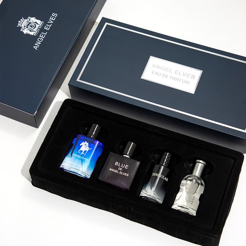 Long-Lasting Men's Perfume Set - Knight, Azure, Confidence, Blue Charm, Wild - Four-Piece Gentleman Fragrance Set for Cross-Border