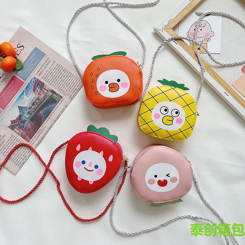 New Children's Mini Bag Cute Trendy Crossbody Women's Bag Fashionable Western Style Fruit Little Girl Shoulder Bag for Women