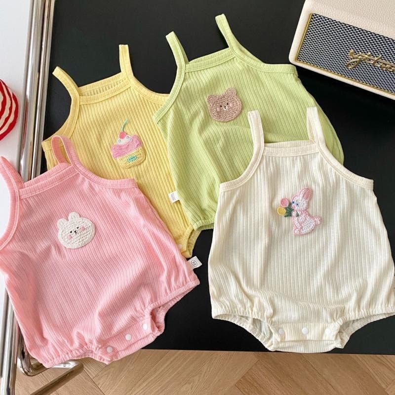 Baby Summer New 2026 Strap Bodysuit, Ultra Cute Thin Style, Newborn 100 Days Romper, Summer Vest Top
