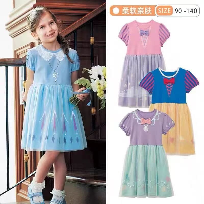 Exported to Japan Baby Girl Cotton Princess Dress Tulle Skirt Girls Cartoon Anime Dress Lady Dress