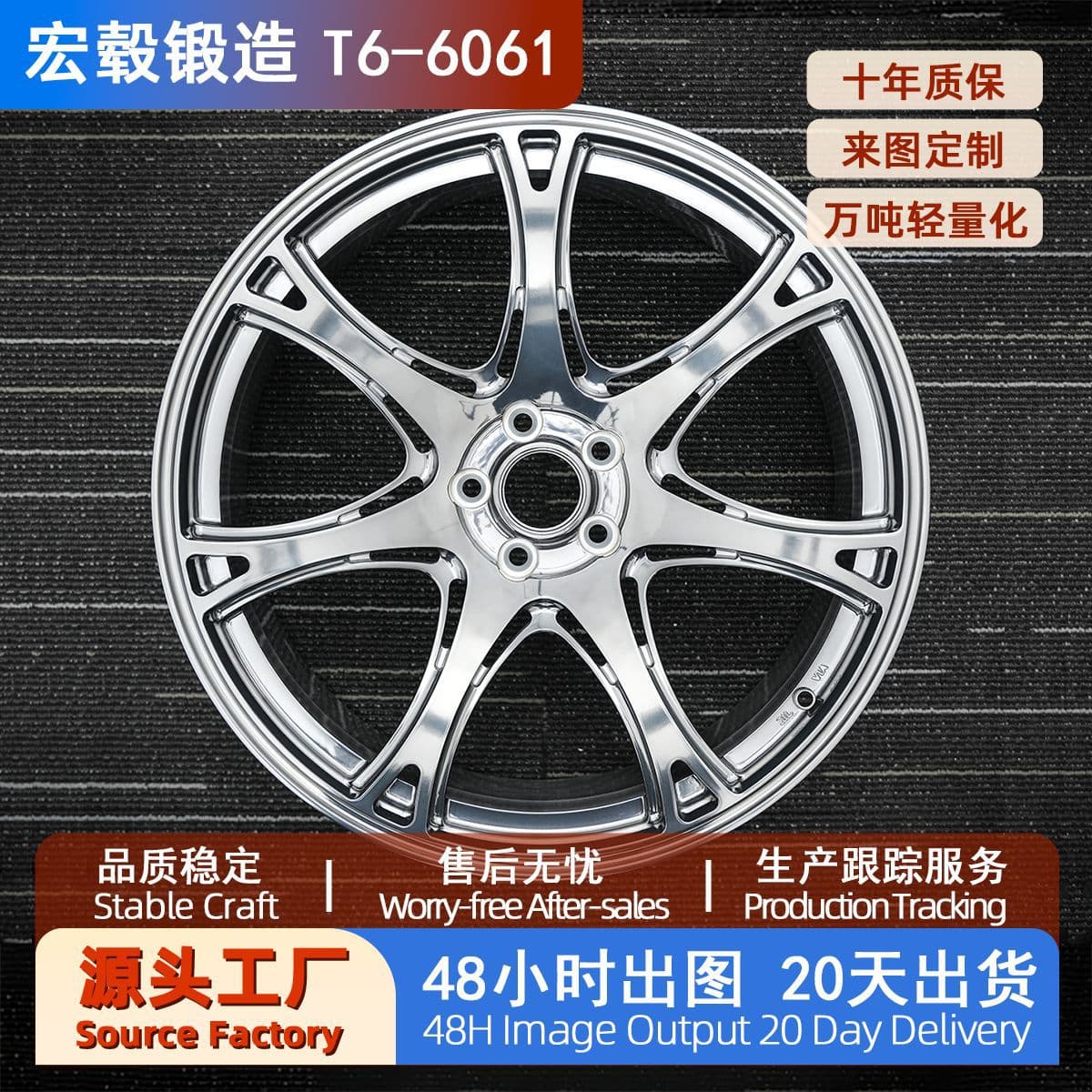 Custom Forged Wheel Hub 6061-T6 17/18/19/20/21/22 Inch 1023 Compatible with BMW and Other Vehicles