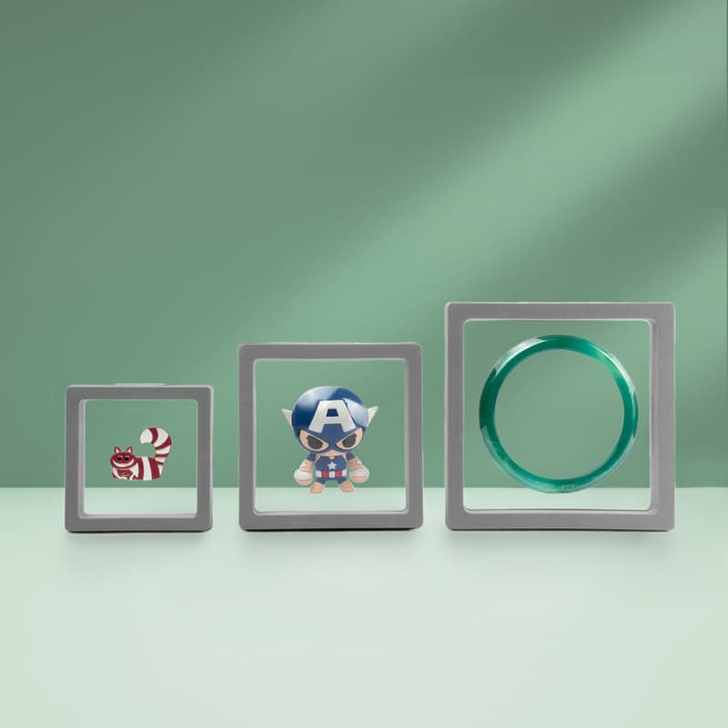 In Stock PE Film Floating Box for Jewelry Anti-Oxidation Wearable Nails Transparent Display Ring Packaging Box Wholesale