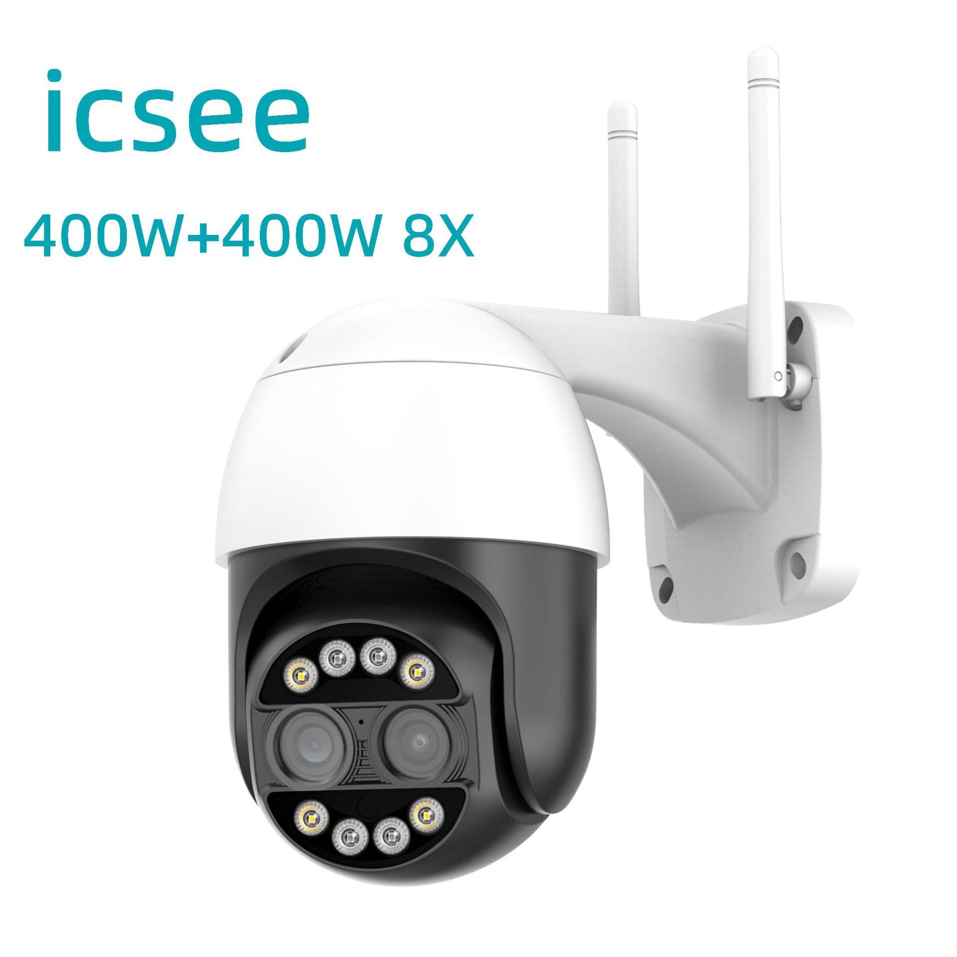Dual-eye 8x Zoom Wireless IP Camera Network Camera WiFi Surveillance Security Protection