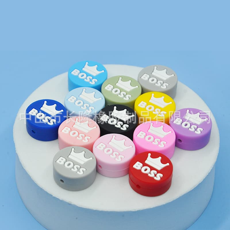 Wholesale Factory Food-Grade Cross-Border Hot-Selling Russian Crown Silicone Beads Silicone Loose Beads Cartoon Pacifier Chain Accessories