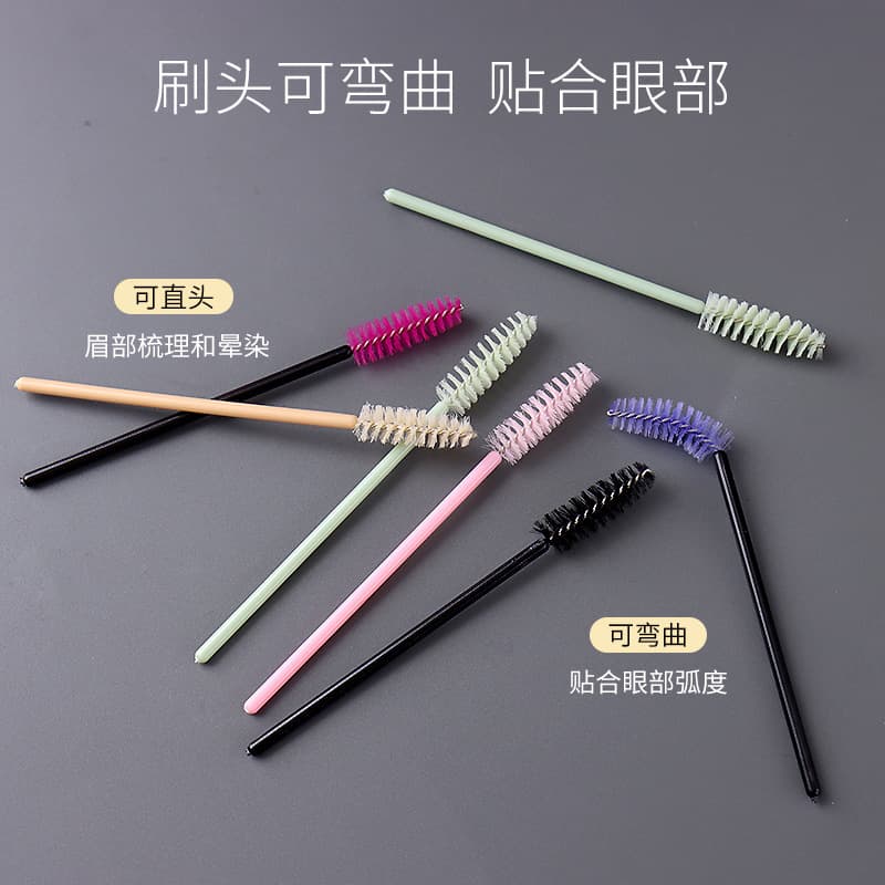 Cross-border eyelash brush. Eyelash comb spiral brush, colorful eyelash curling eyebrow brush, gradient eyelash comb