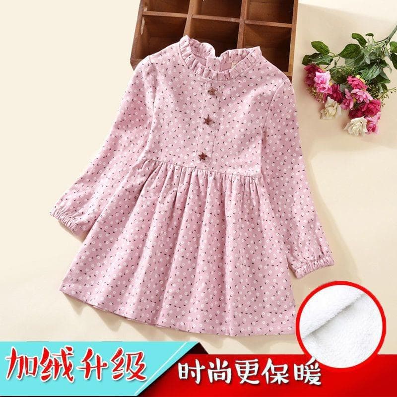 Spring girls Korean fashion cotton floral dress princess dress floral floral dress for small, medium and large children