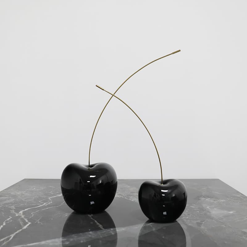 Cross-Border Hot Selling Light Luxury High-Gloss Cherry Fruit Decorative Ornament Creative Living Room Desktop Decoration Small