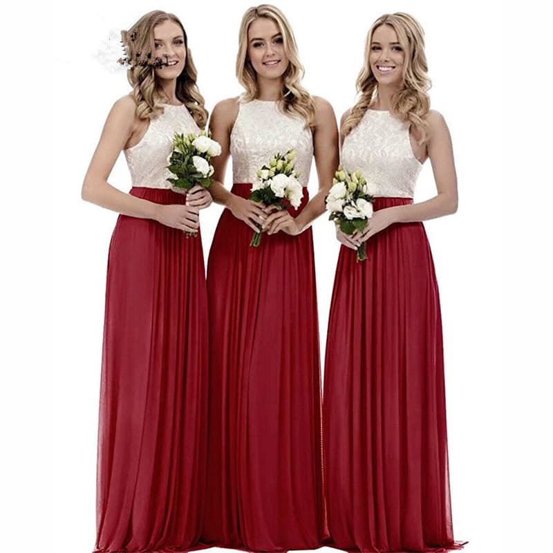 2025 New Wedding Bridesmaid Dress Elegant Dignified Slim Fit Spring Autumn Long Bridesmaid Group Lace Sister Dress