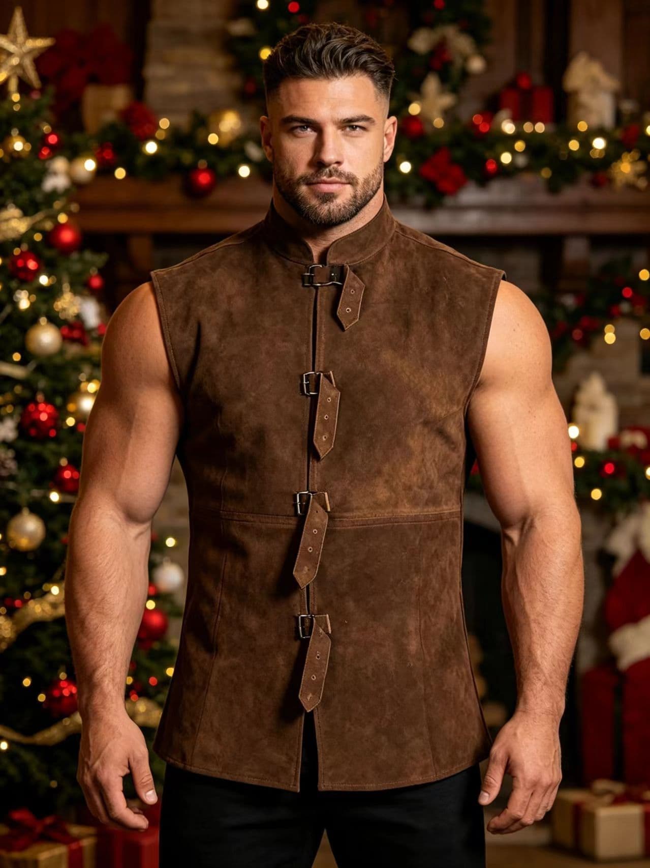 Spot medieval Renaissance vest, court gentleman's lace-up vest, stage play performance costume