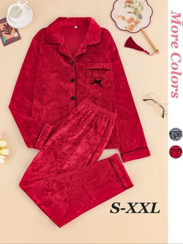L 56477 Women's Coral Fleece Pajamas