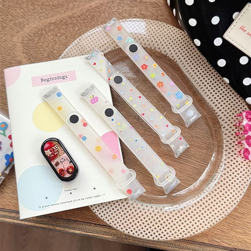 Transparent Silicone Compatible with Xiaomi Band 10 Band Xiaomi Band 7 8 9 FNC Band Sports Replacement Strap