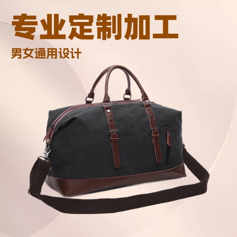 Outdoor Travel Bag Large Capacity Men's Women's Casual Canvas Single Shoulder Slant Crossbody Handbag Leisure Luggage Bag