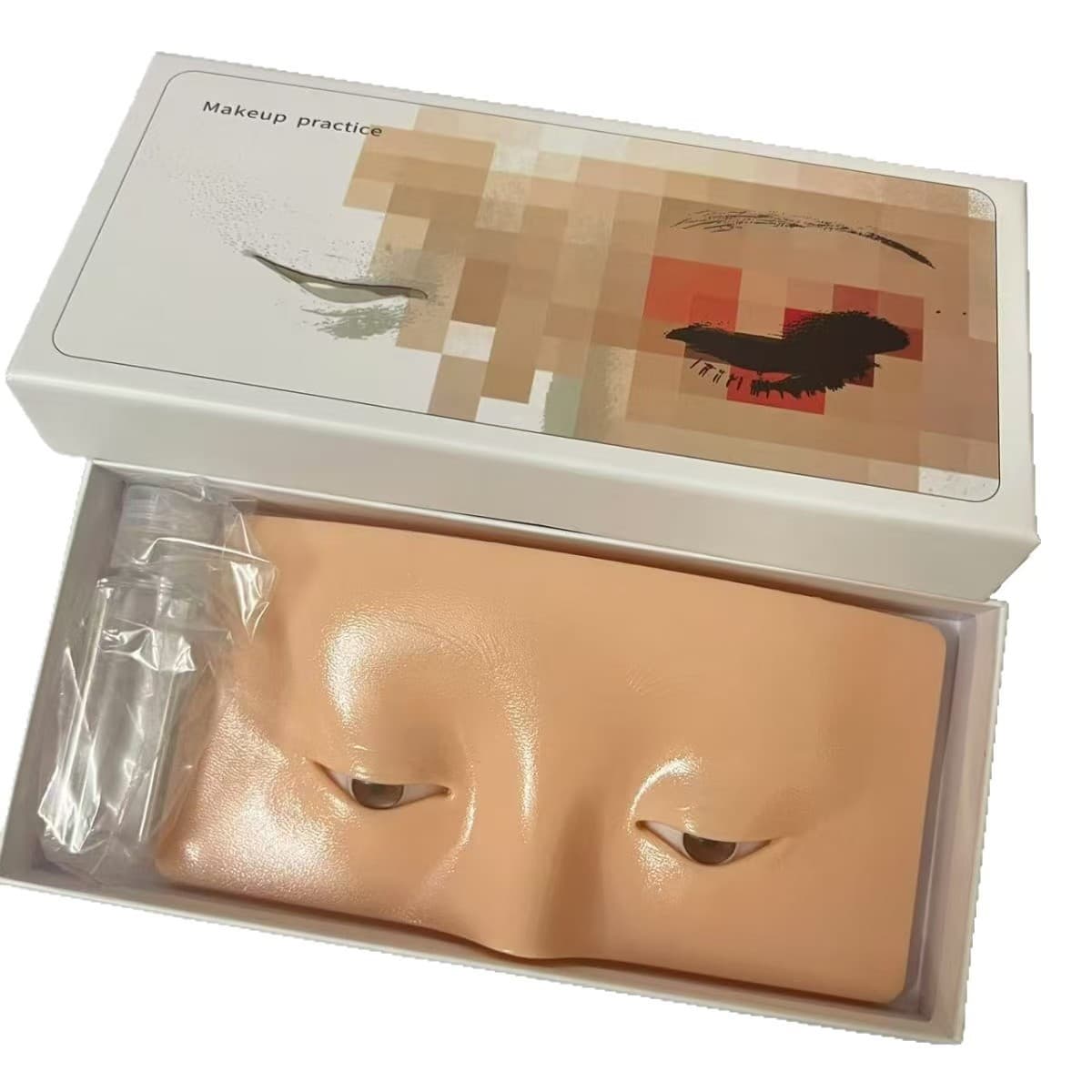 Professional Eyebrow and Eye Makeup Practice Board for Beginners, Eyebrow Drawing and False Eyelash Application Model Mask, Factory Eyebrow Shaping