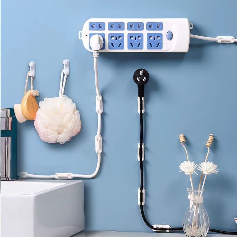 Power Strip Fixer, Wall Socket Self-Adhesive Hanging No-Drill Outlet Mounting Sticker