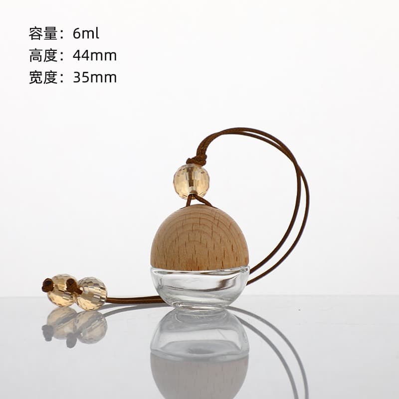 Car Aroma Bottle 8ml Car Decoration Hanging Diffuser Square Glass Essential Oil Perfume Bottle Refillable