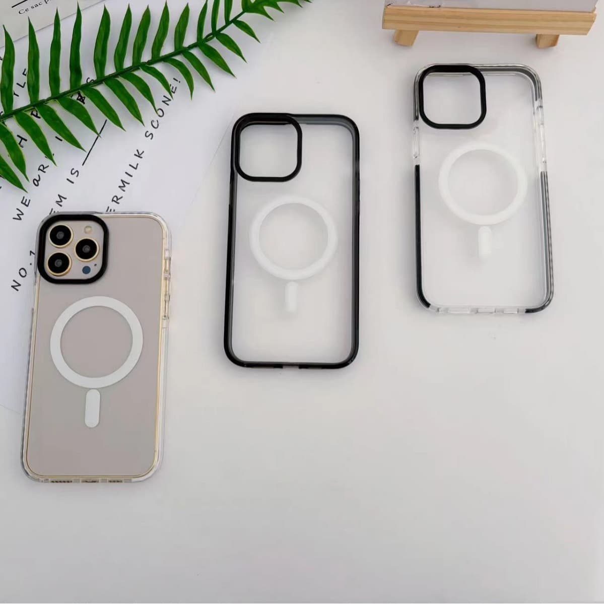 Minimalist Magnetic Phone Case Compatible with Apple iPhone 16, 14 Pro Max, Anti-Drop, Trendy for 11