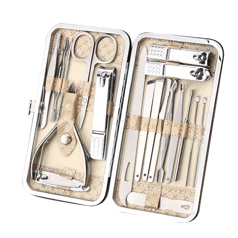 19-Piece Manicure Set Nail Clippers Toenail Clipper Single Stainless Steel Nail Clipper Manicure Beauty Nail Art Tools